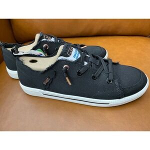 Skechers BOBS B Cute 2.0 Sneakers Womens 8 Black New Canvas Slip On Low Top